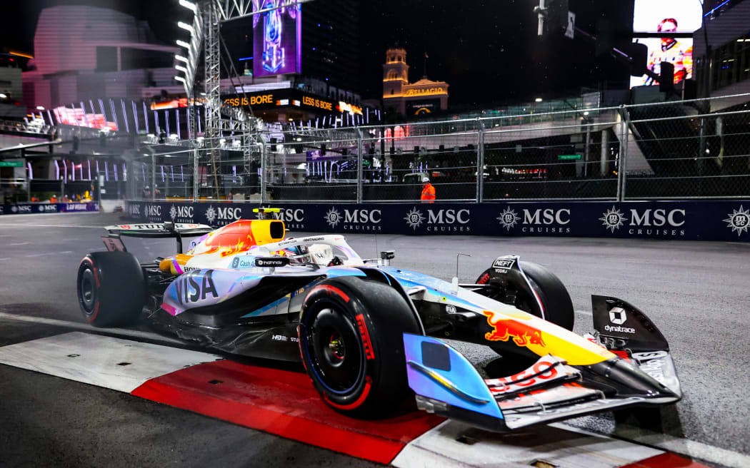 Liam Lawson during the Las Vegas Grand Prix, 2025.