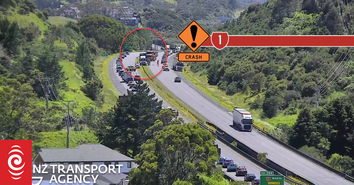 Truck crash blocks lanes in both directions on Auckland motorway
