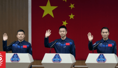 Chinese astronauts arrive home after suspected debris strike delays return to Earth