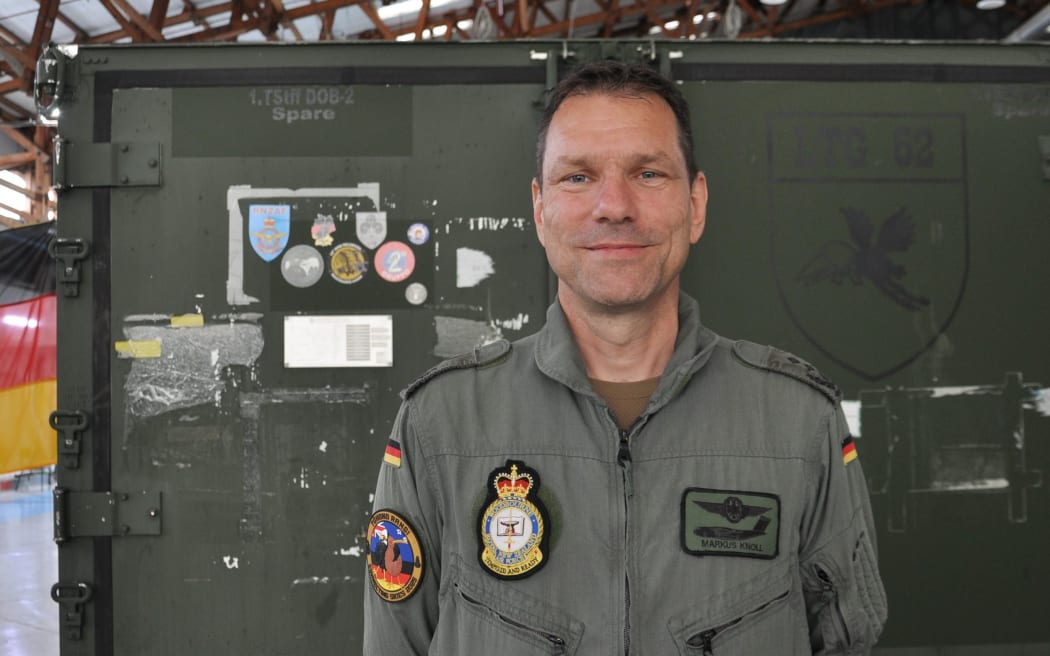 German Air Force Colonel Markus Knoll flew one of the A400s to New Zealand, a journey that took six days.