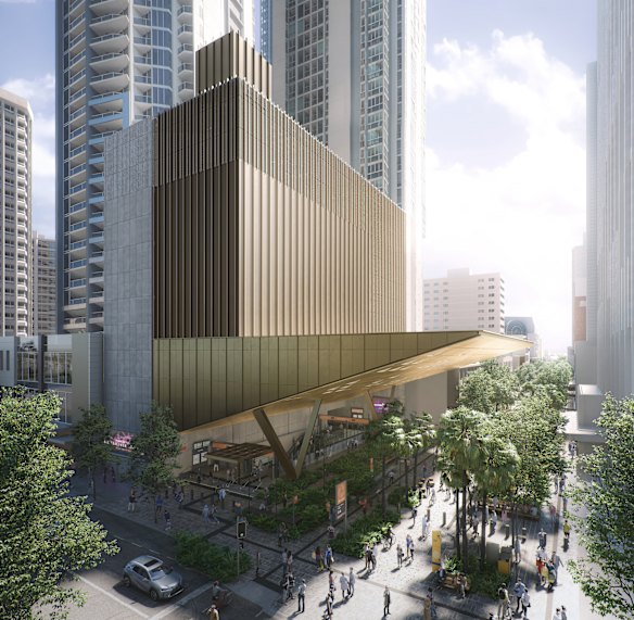 The Queen Street Mall will expand along Albert Street to Mary Street as part of Cross River Rail-related urban renewal. 