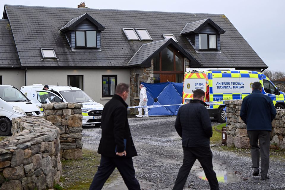 Gardaí at the house of Philomena Hernon
