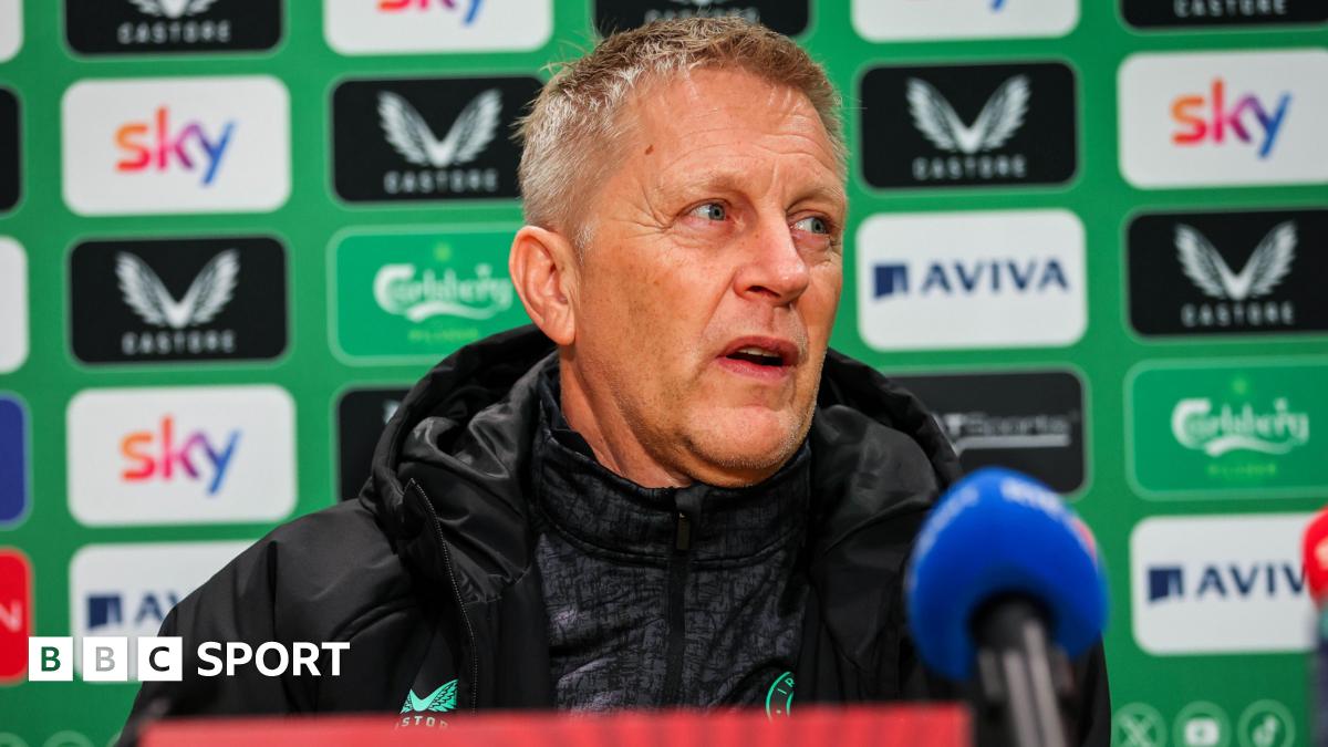 Republic of Ireland manager Heimir Hallgrimsson speaks to the media at the Aviva Stadium in Dublin.
