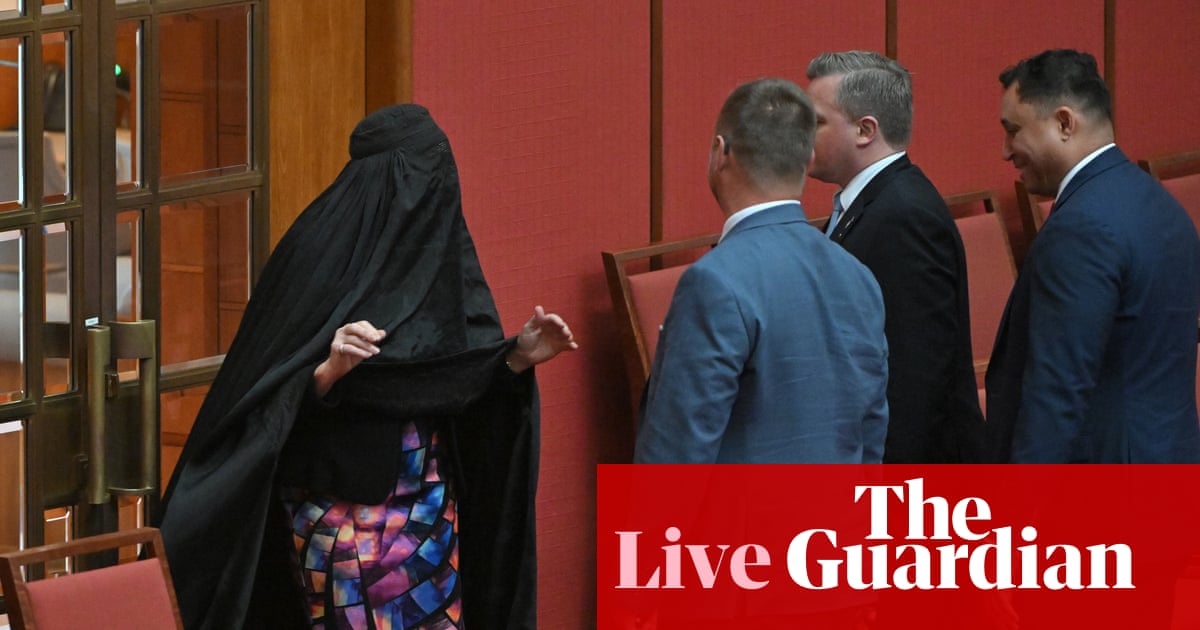 Australia politics live: Senate resumes after Hanson suspended from parliament | Australia news