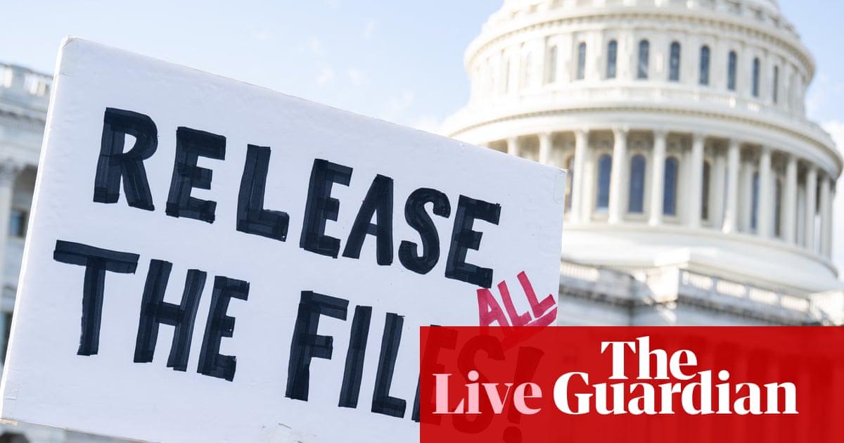 Epstein survivors and US House members speak on Capitol Hill ahead of vote on release of Epstein files – US politics live | US news