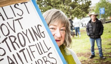 Residents rally against high-rise development plans