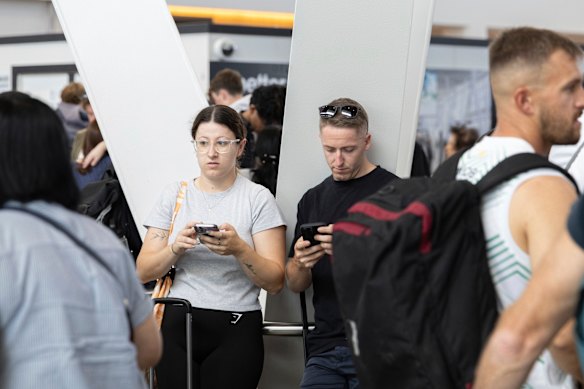 Travellers trying to get to schoolies on the NSW-Queensland border are among those affected by Saturday’s disruptions.