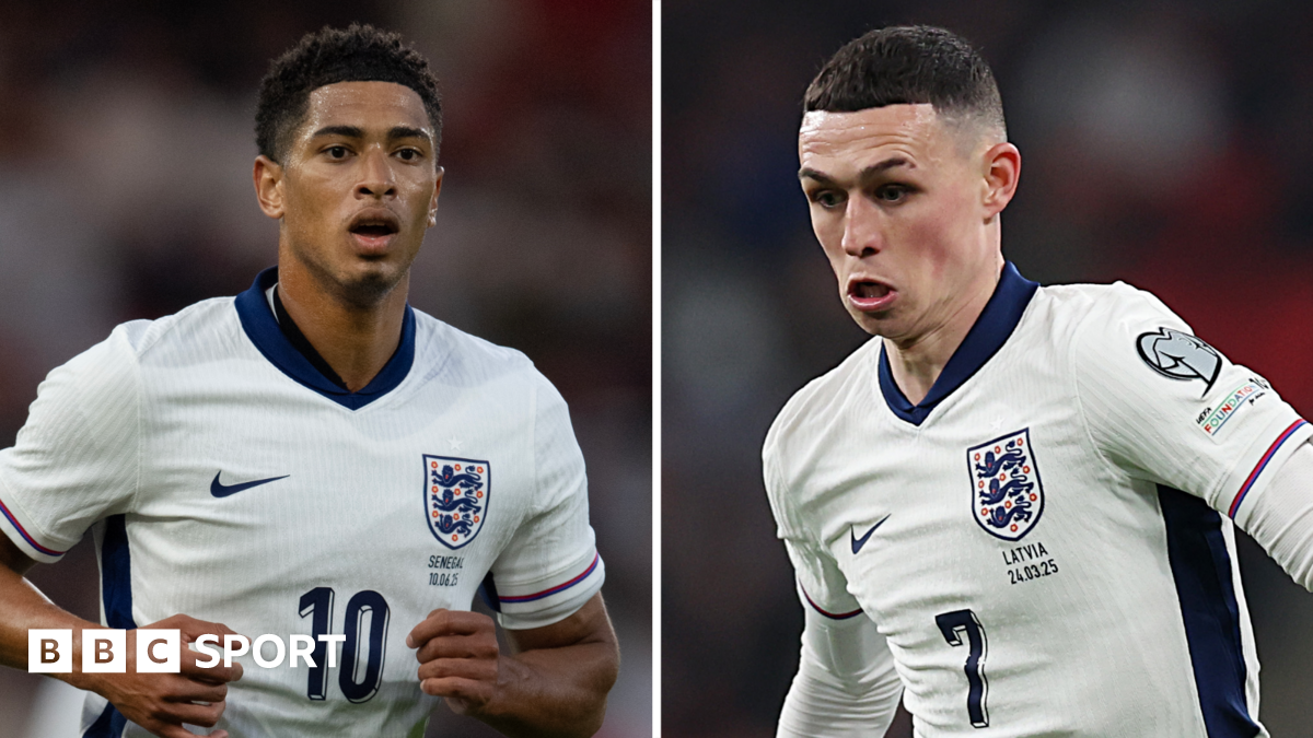England players Jude Bellingham and Phil Foden