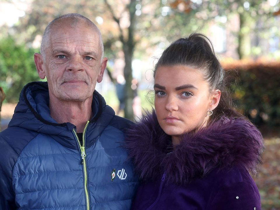 Nikita Hannan with her grandfather Alan