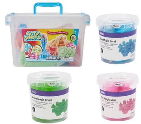 Coloured play sand products that are part of the recall