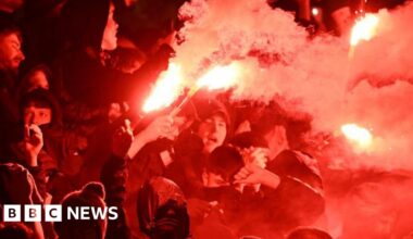 Should football fans be banned from games for using pyrotechnics?