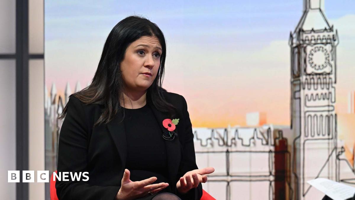 Lisa Nandy in the Sunday with Laura Kuenssberg studio. She is dressed is in black and wearing a remembrance poppy.