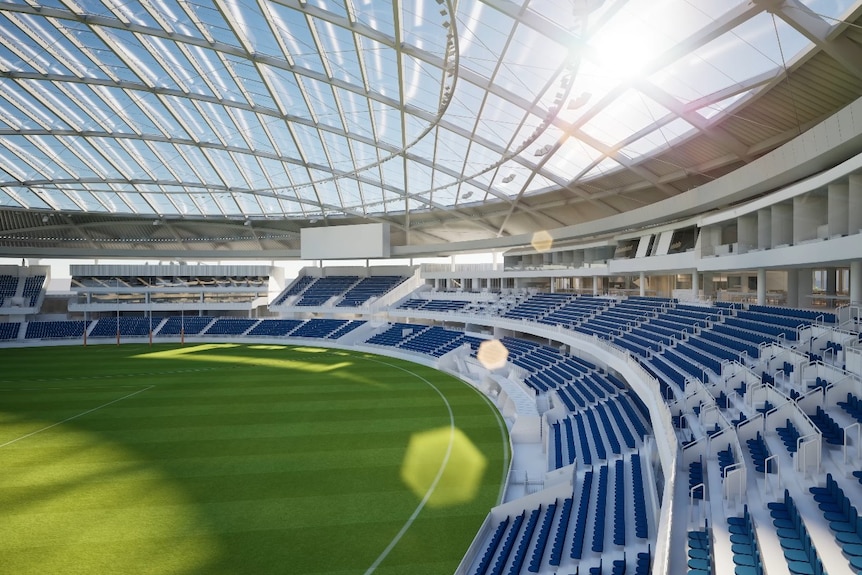 Render of stadium interior