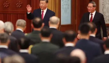 China's premier Li Qiang (right) is becoming President Xi Jinping’s top emissary on the world stage.