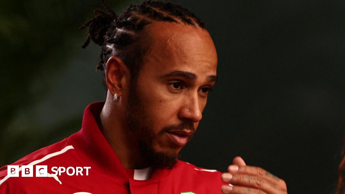 Lewis Hamilton looks downbeat earlier on in the 2025 season