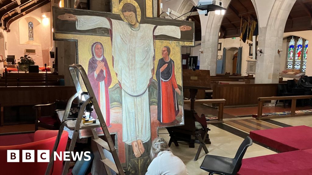 Restoration of 10ft Jesus painting found in Cornish barn begins