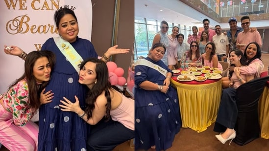 Bharti Singh gets a surprise baby shower by Laughter Chefs team.