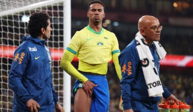 Arsenal handed scare as Gabriel injured in Brazil friendly against Senegal at the Emirates