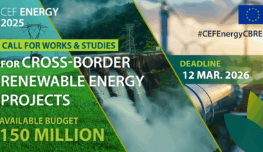 CEF Energy: €150 million for Works & Studies of cross-border renewable energy projects