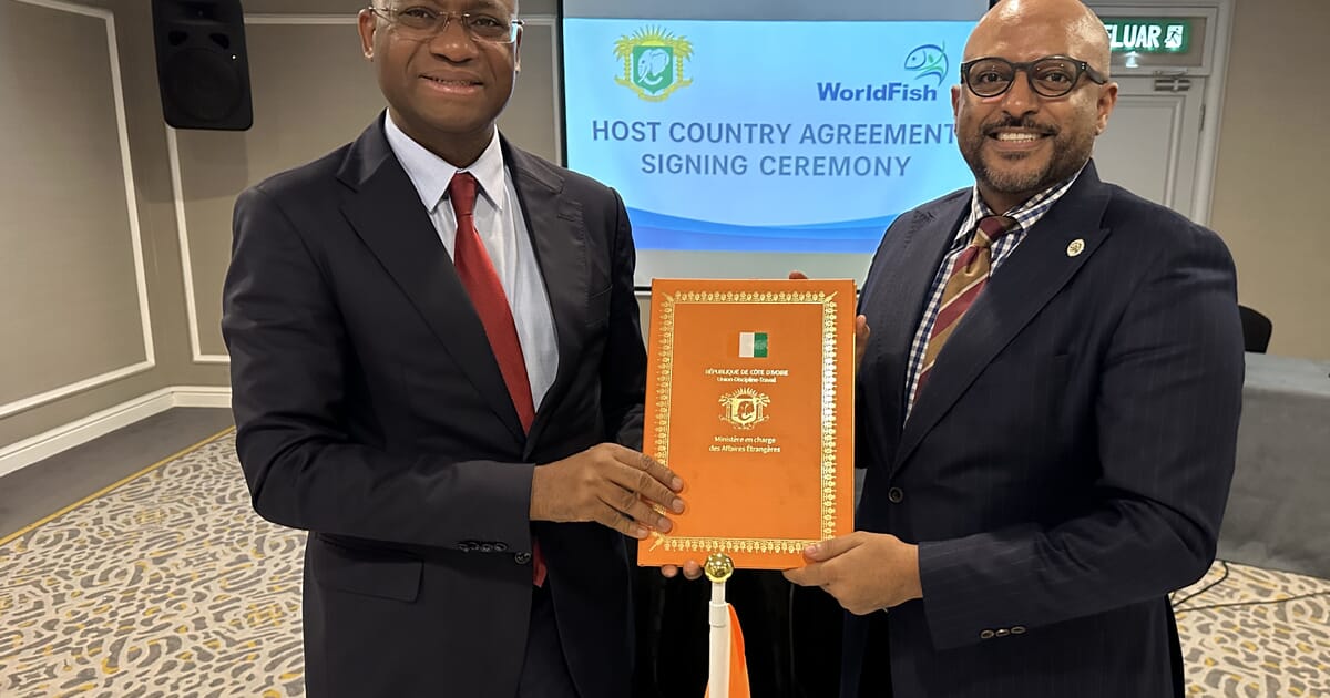 Côte d’Ivoire and WorldFish sign agreement to establish West African aquatic food innovation hub
