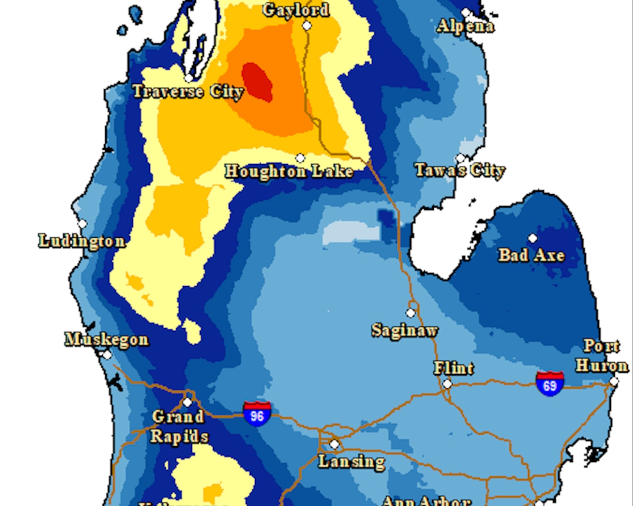 Michigan’s snowfall forecast: What’s changed overnight