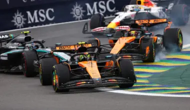 SAO PAULO, BRAZIL - NOVEMBER 08: Max Verstappen of the Netherlands and Oracle Red Bull Racing looks
