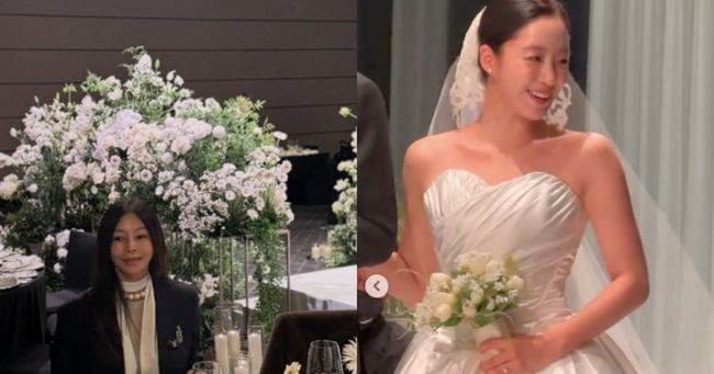 Hwang Shin-hye, Daughter Attend Hahm Eun-jung's Stunning Wedding - 조선일보