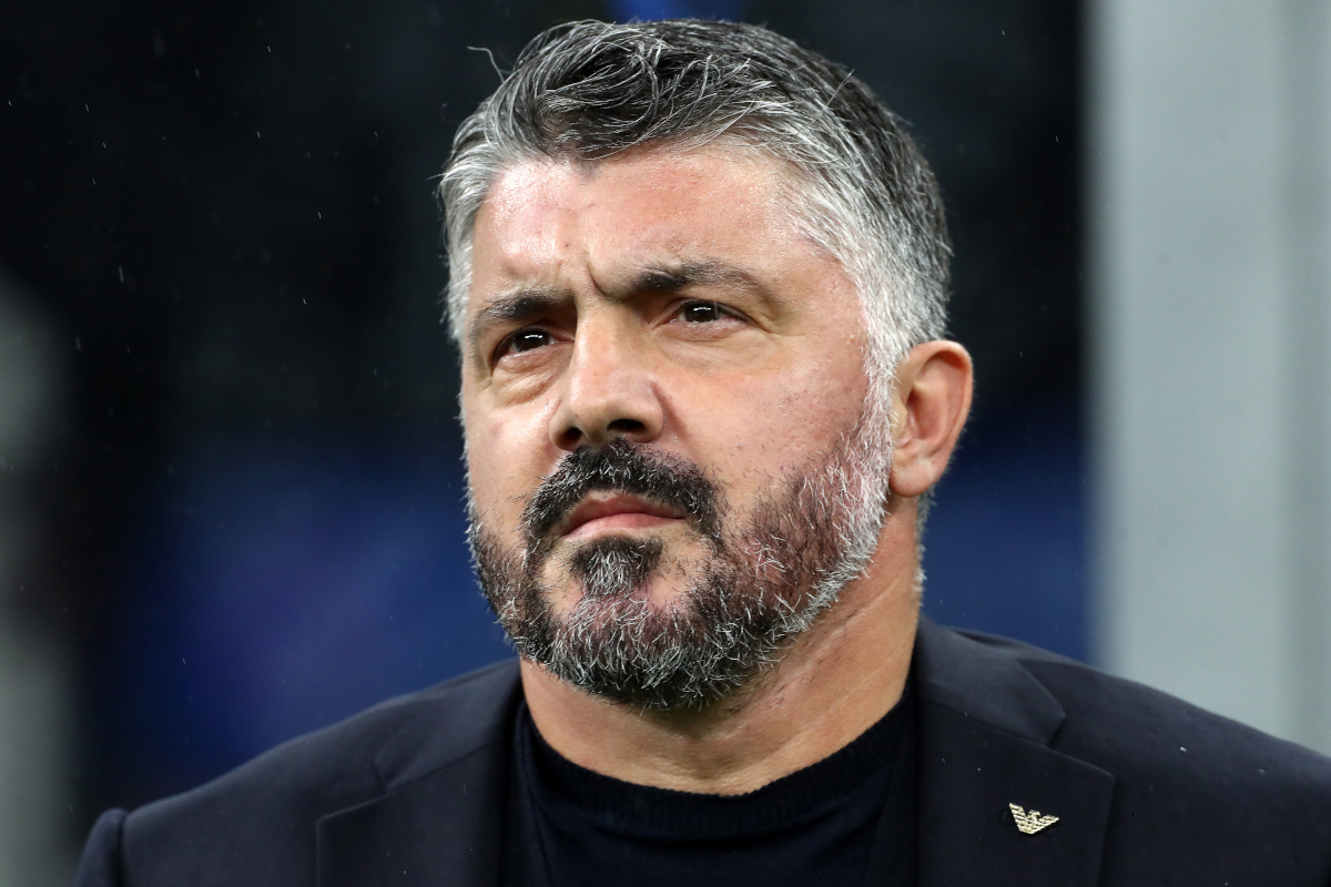 MILAN, ITALY - NOVEMBER 16: Gennaro Gattuso, Head Coach of Italy, looks on prior to the FIFA World Cup 2026 qualifier match between Italy and Norway at San Siro Stadium on November 16, 2025 in Milan, Italy. (Photo by Marco Luzzani/Getty Images)