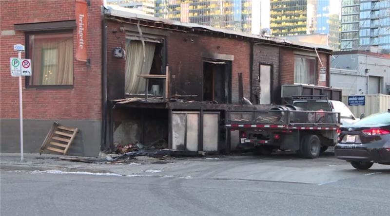 Overnight fire damages Calgary's Bridgette Bar restaurant