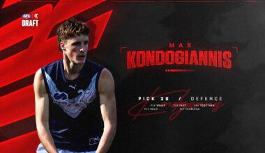 Bombers snare Kondogiannis at pick No.36