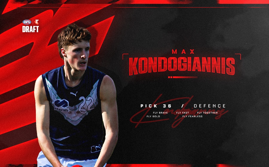Bombers snare Kondogiannis at pick No.36