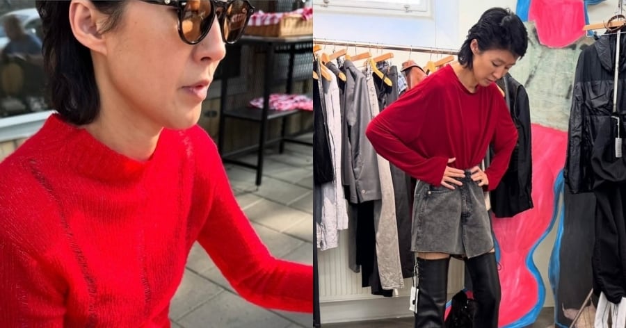 Hong Jin-kyung Denies Political Intent in Red Sweater Post - 조선일보