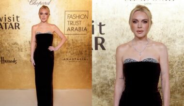 On Saturday night, Lindsay Lohan attended the Fashion Trust Arabia Awards 2025 in a crystal-adorned black dress.