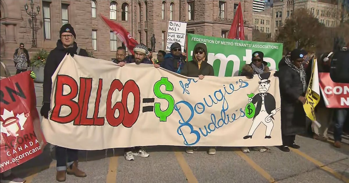 Thousands of tenants march to Queen’s Park to protest Bill 60 on National Housing Day - CTV News
