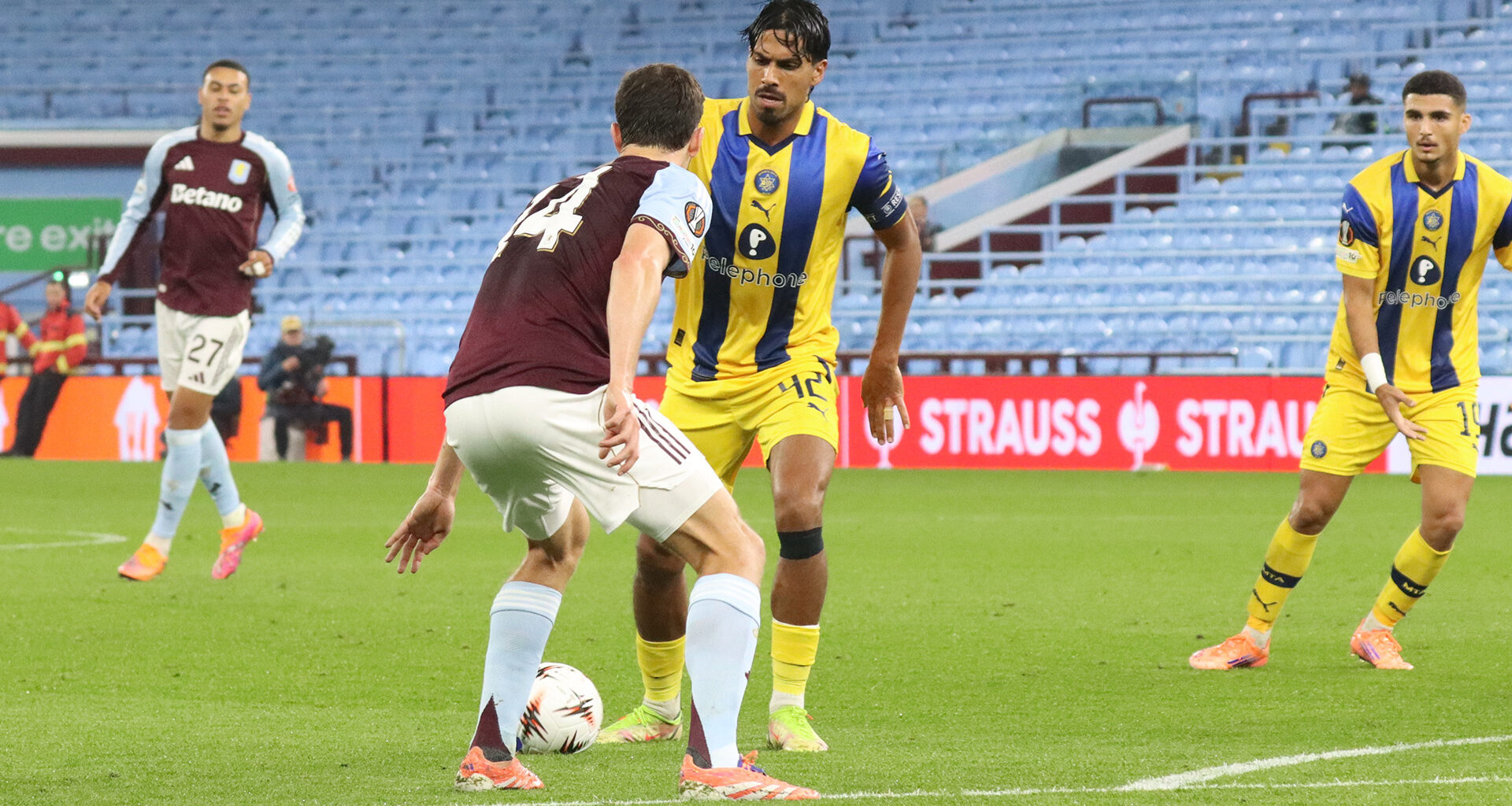 Maccabi beaten 2-0 by Aston Villa