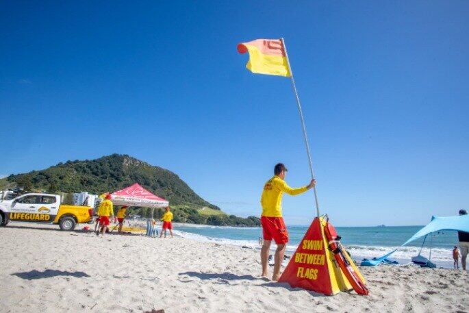  Lifeguards on patrol at Mount Maunganui. Photo: Jamie Troughton.