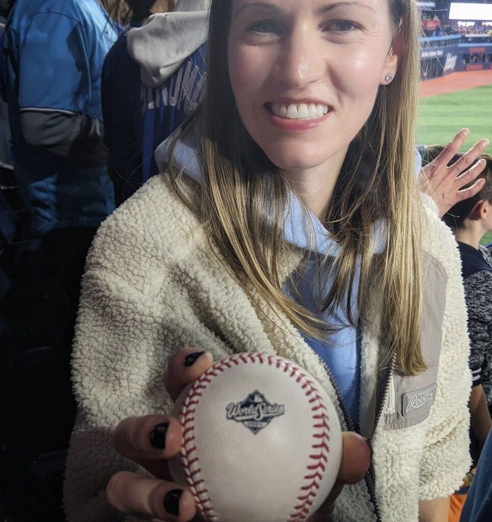 Roots CEO Meghan Roach caught Bo Bichette's home run ball in decisive Game 7