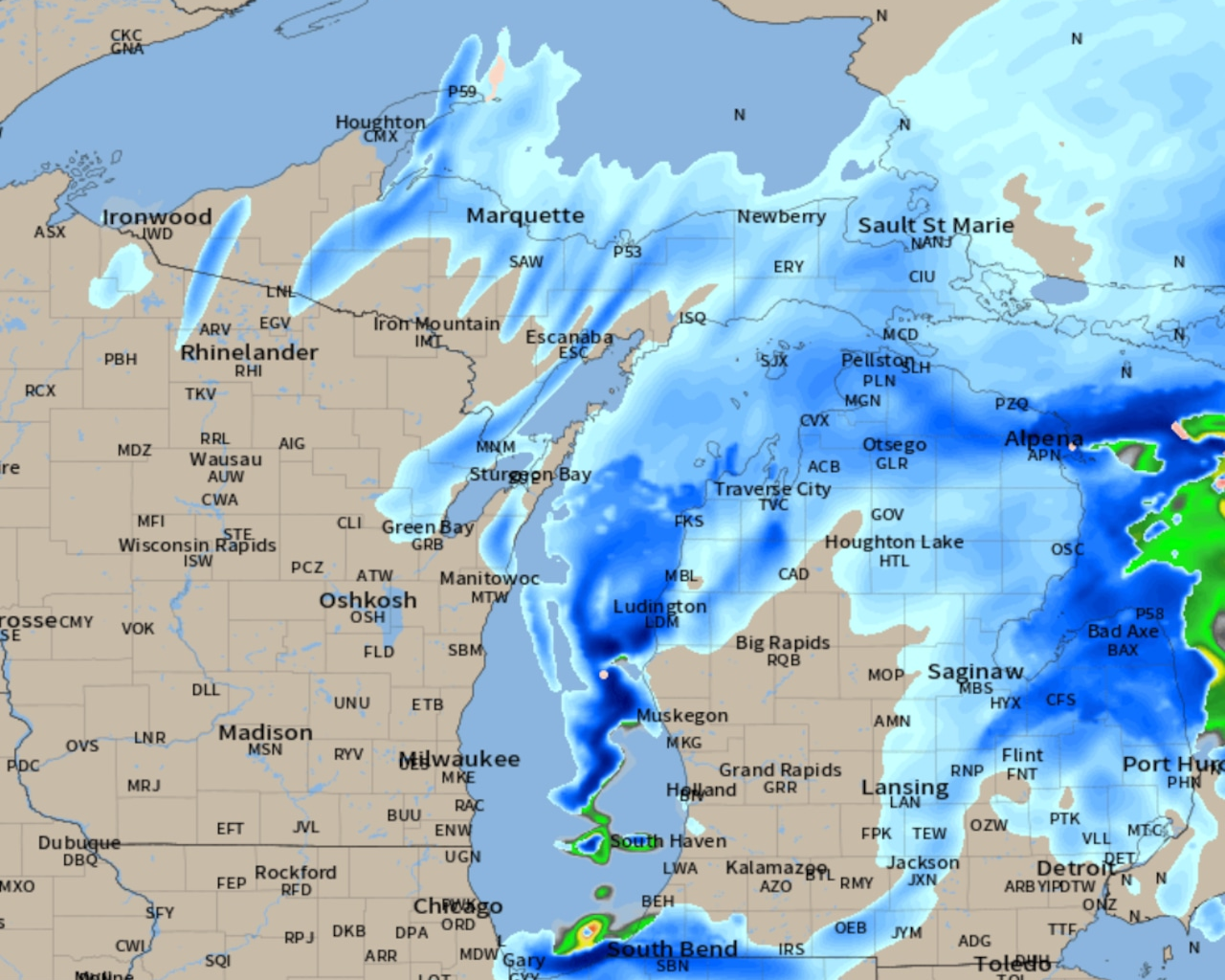 When snowstorm will end Sunday across Michigan, Great Lakes