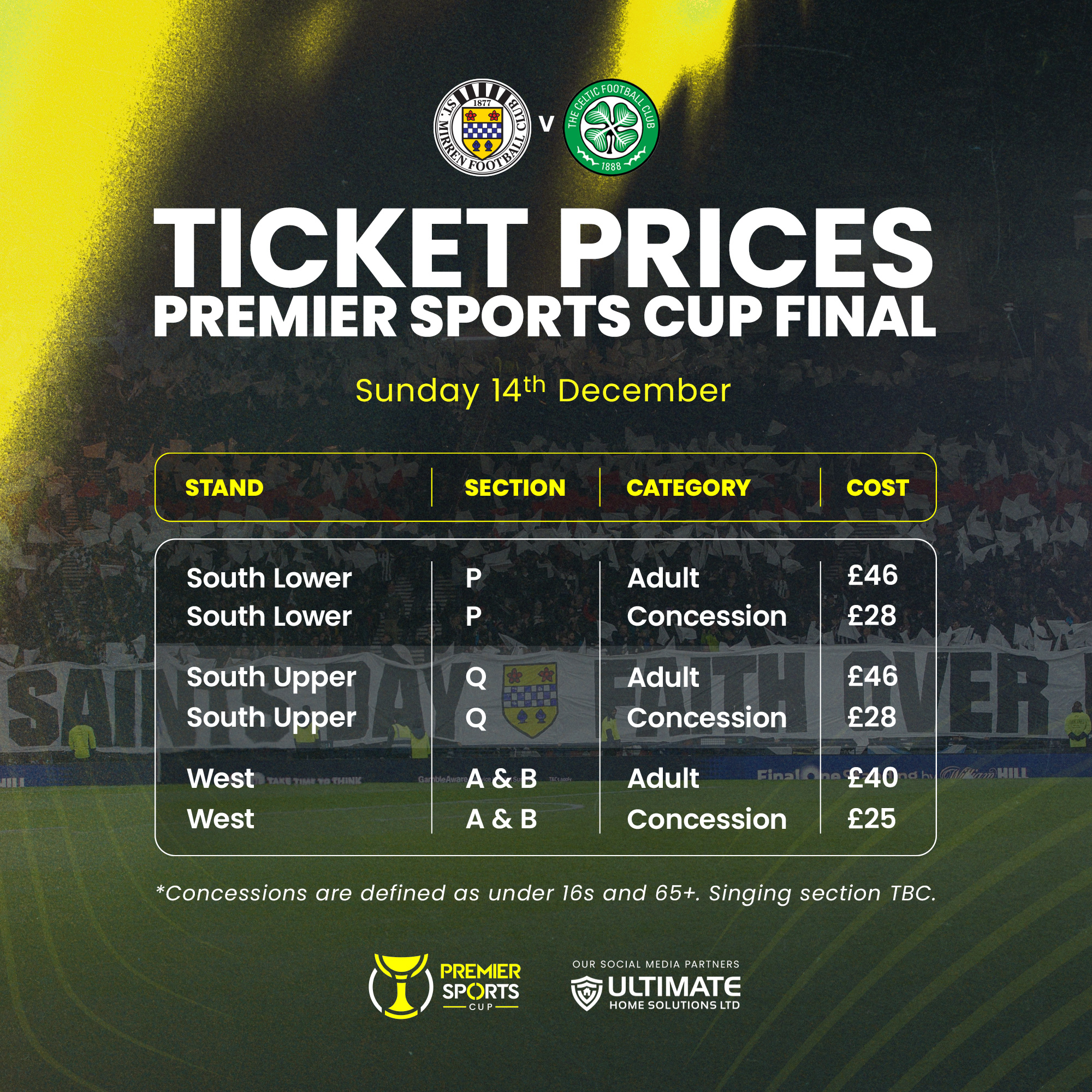 Premier Sports Cup Final Ticket Price Graphic