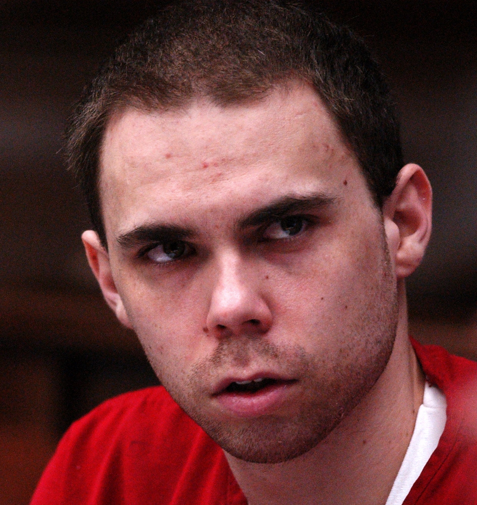 Stephen Corey Bryant listens as his defense attorney presents his closing argument during Bryant's sentencing hearing on Tuesday at the Sumter County Court House. Bryant plead guilty to three Sumter County murders in 2004