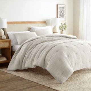 Becky Cameron Down-Alternative Waffle Textured Comforter Set