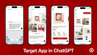In the new Target app in ChatGPT, users can ask for help and inspiration, from getting exactly what they need to discovering more to love, like ideas for a holiday family movie night.