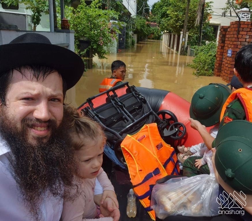 With City Covered in Water, Vietnam Shluchim Escape by Boat
