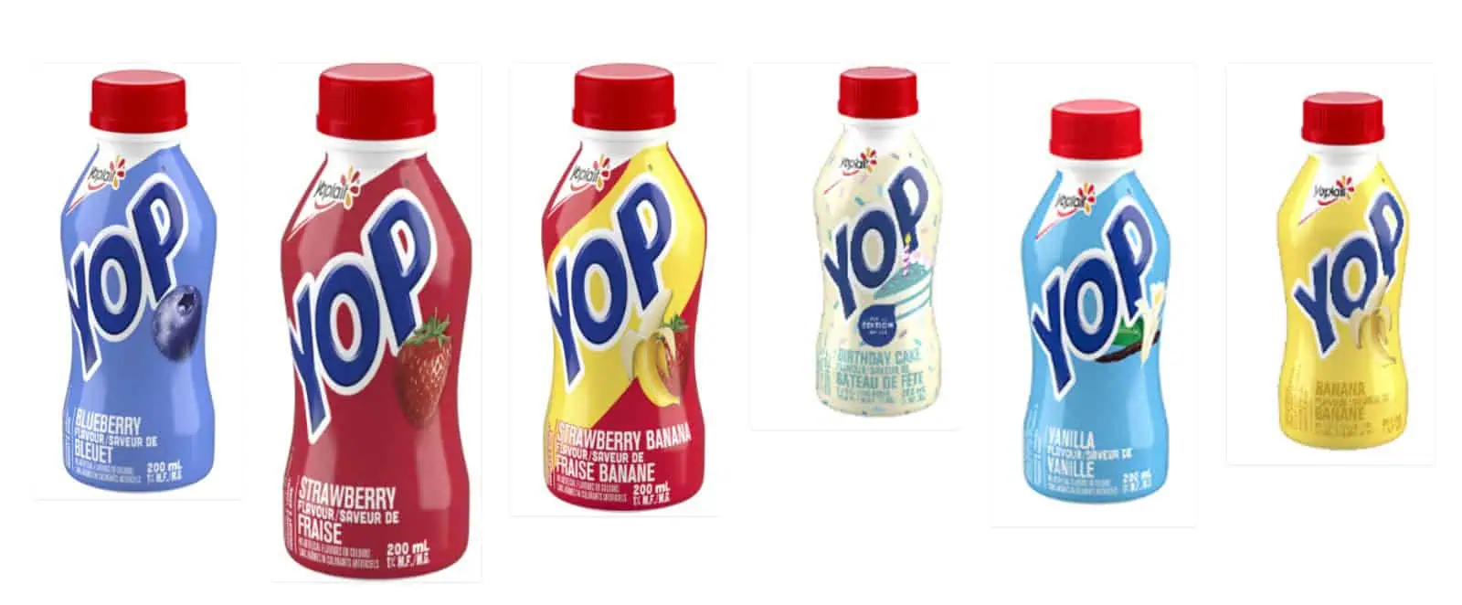 Yoplait-brand YOP Drinkable Yogurt in 200 mL bottles