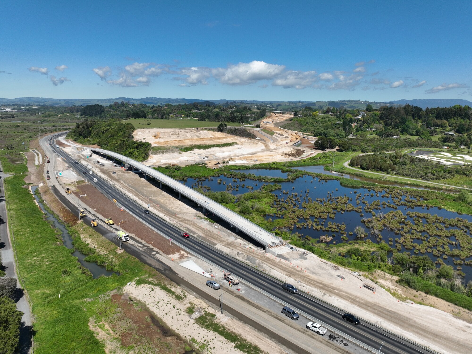 The Takitimu Drive Toll Road on November 11, including Takitimu North Link works. Photo / NZTA