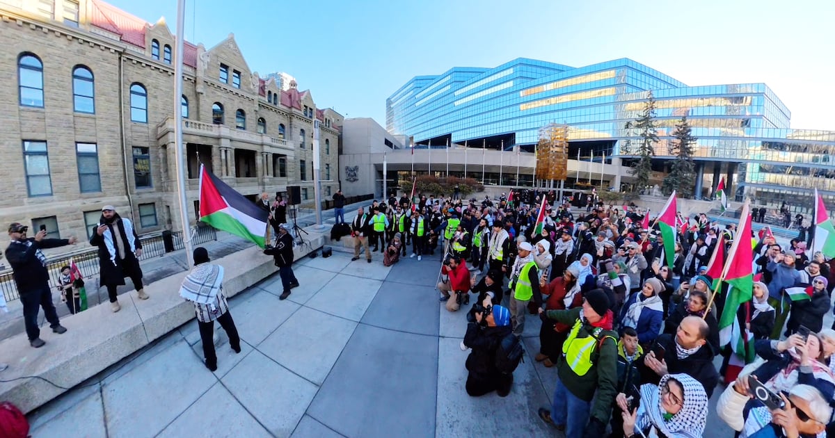 ‘Very exciting’: Palestinian flag raised at Calgary city hall for first time - CTV News