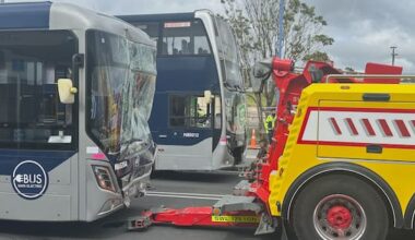 One in hospital after Auckland crash involving buses, vehicle