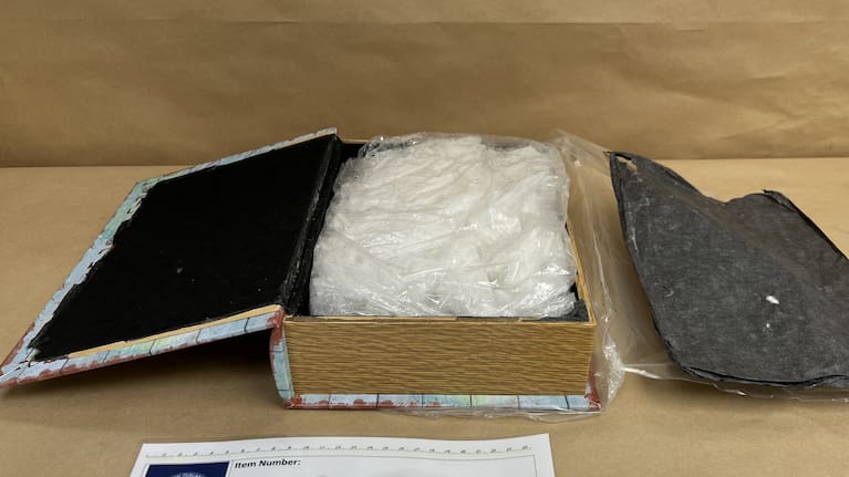 A Frenchman was caught attempting to smuggle meth inside a fake book at Auckland Airport on November 9.