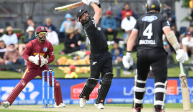 Mitchell ton lifts New Zealand to 269-7 in first Windies ODI