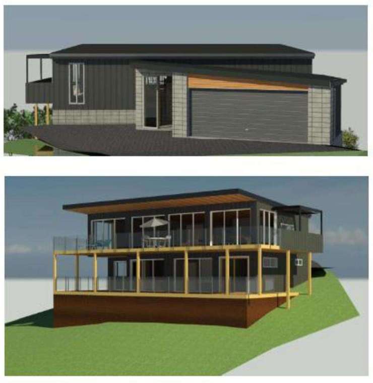 Dani and Chris Simpson are selling 27 Tohora View, in Waihi Beach after a tornado destroyed their home, changing their plans. Photo / Supplied